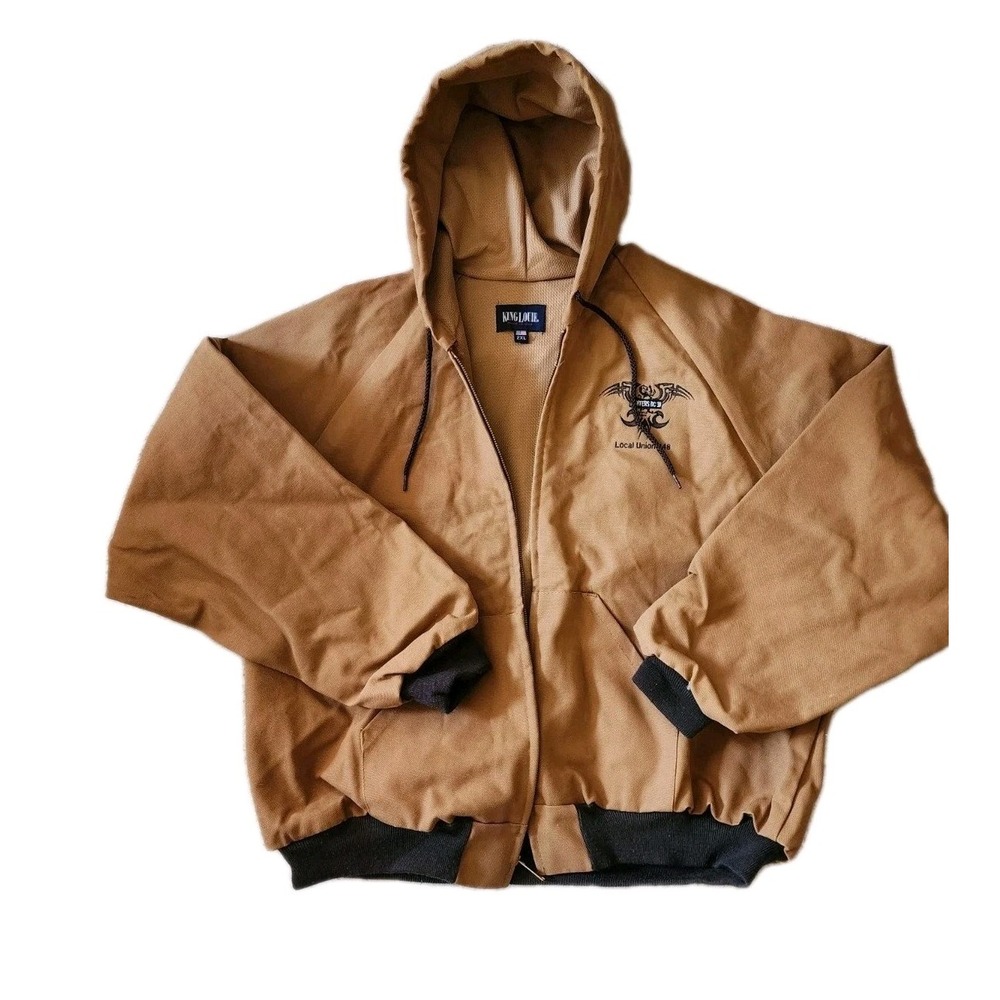King Louie Men's 2x Coat Made In The USA Tan Local Union 448